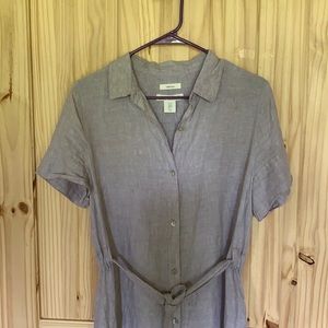 Linen Dress. Mid calf / below knee